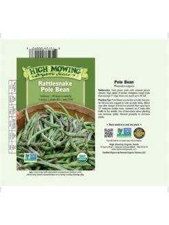 Rattlesnake Pole Bean Organic Seeds -Cheap A Fresh Yard Store 3 4 crop 8613650 01V 3 4