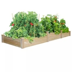 Pine Raised Garden Bed, 2'x4'x10.5" High -Cheap A Fresh Yard Store 8588181 01V tif