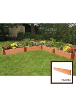 Classic Sienna Raised Garden Bed "L" Shaped With 2" Boards 8 Classic Sienna Raised Garden Bed "L" Shaped With 2" Boards -Cheap A Fresh Yard Store 8588255 01v sienna composite raised garden bed 2 inch l shaped
