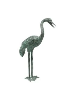 Bronze Crane Statues, Small 7 Bronze Crane Statues, Small -Cheap A Fresh Yard Store 8589916 001v