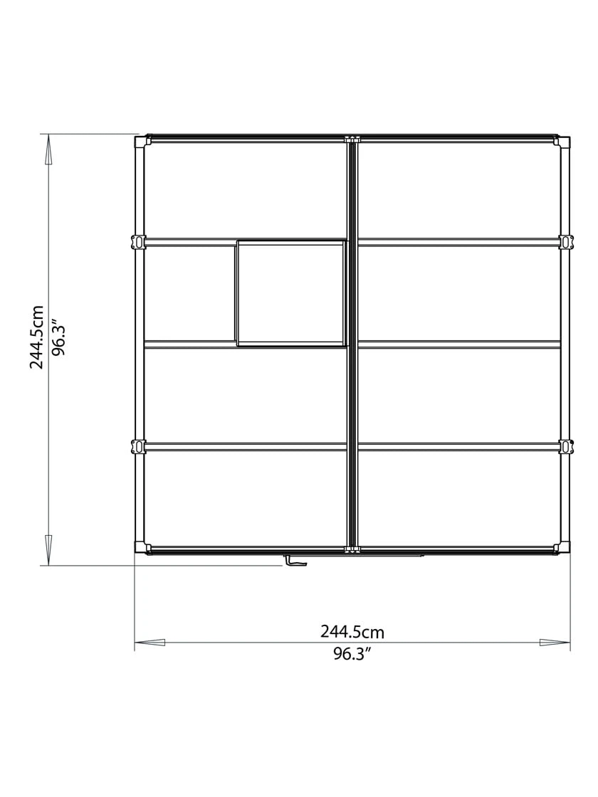 Canopia® By Palram Glory™ Greenhouse, 8' 21 Canopia® By Palram Glory™ Greenhouse, 8' - Image 19