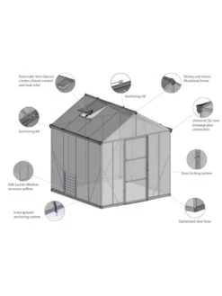 Canopia® By Palram Glory™ Greenhouse, 8' 41 Canopia® By Palram Glory™ Greenhouse, 8' -Cheap A Fresh Yard Store 8591547 17v