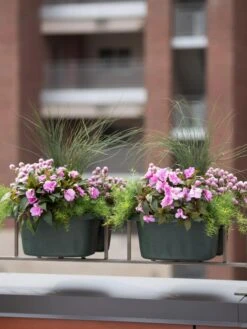 Self-Watering Saddle Railing Planter, 16" 9 Self-Watering Saddle Railing Planter, 16" -Cheap A Fresh Yard Store 8592175GR 2430 tif