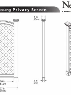 Luxembourg Vinyl Privacy Screen 7 Luxembourg Vinyl Privacy Screen -Cheap A Fresh Yard Store 8593147 03V tif
