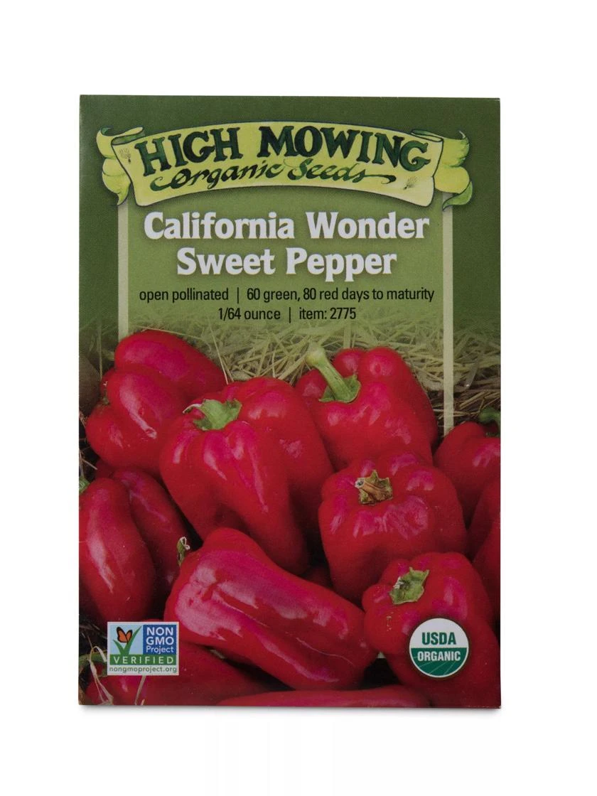 California Wonder Sweet Pepper Organic Seeds 3 California Wonder Sweet Pepper Organic Seeds