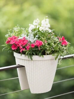 Weave Round Railing Planter, 11" -Cheap A Fresh Yard Store 8598370 8580 tif