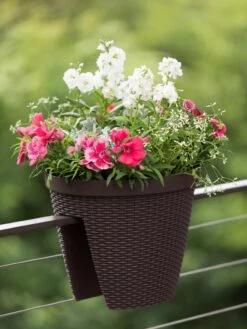 Weave Round Railing Planter, 11" -Cheap A Fresh Yard Store 8598370 8584 tif