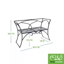 Achla Designs Wrought Iron Arbor Bench With Back -Cheap A Fresh Yard Store 8598749 03V tif
