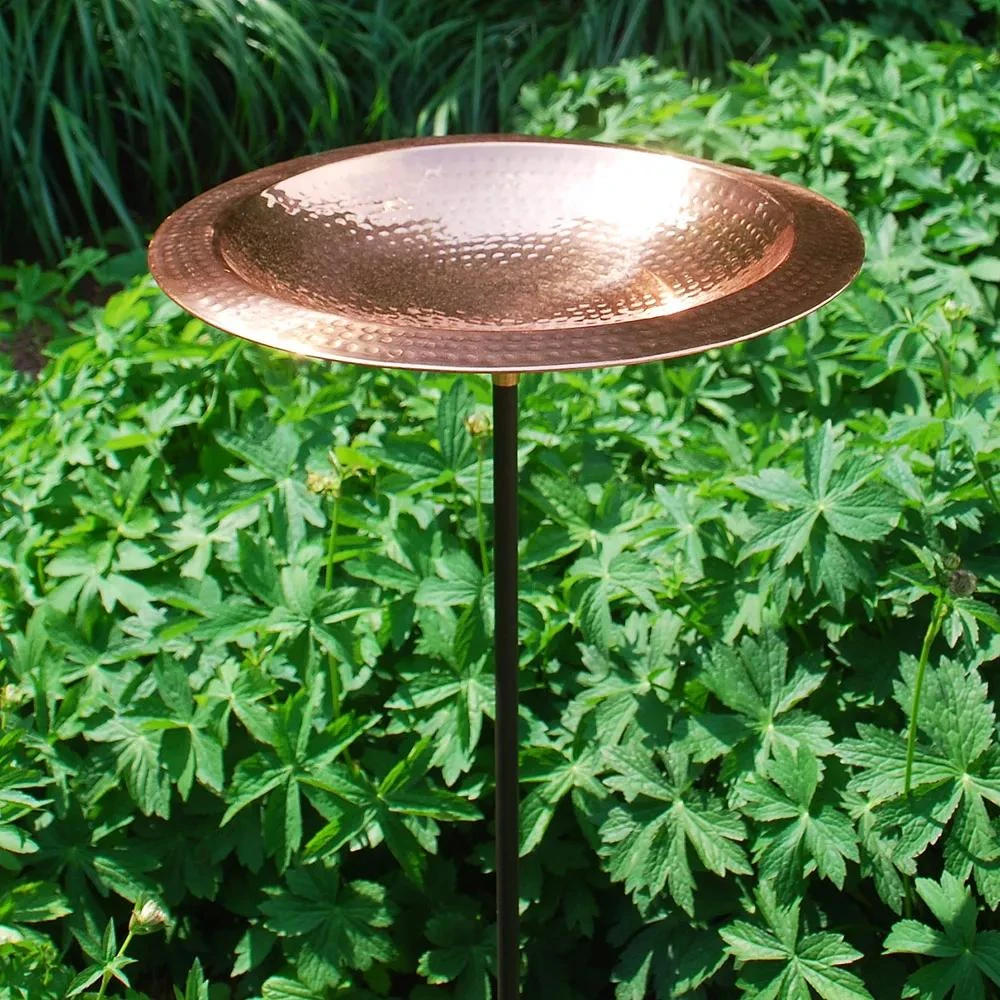 Achla Designs Hammered Copper Bowl Bird Bath 3 Achla Designs Hammered Copper Bowl Bird Bath