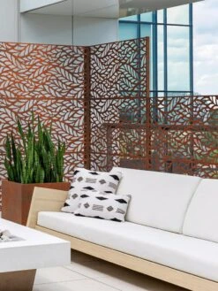 Veradek 2-Panel Privacy Screen Set, Flowleaf -Cheap A Fresh Yard Store 8599212 06V tif