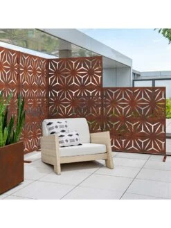 Veradek 2-Panel Privacy Screen Set, Star -Cheap A Fresh Yard Store 8599214 05v