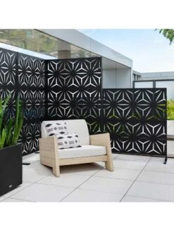 Veradek 2-Panel Privacy Screen Set, Star -Cheap A Fresh Yard Store 8599214 09v