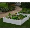 Raised Garden Bed With Grow Grid, 4' X 4' -Cheap A Fresh Yard Store 8599291 01V vita raised garden bed with grow grid 4 ft by 4 ft white
