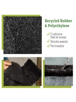 Recycled Rubber Mulch Edging, 12’ X 6” 8 Recycled Rubber Mulch Edging, 12’ X 6” -Cheap A Fresh Yard Store 8599854 material GSC