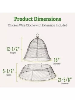 Chicken Wire Cloche With Extension 16 Chicken Wire Cloche With Extension -Cheap A Fresh Yard Store 8600116 1