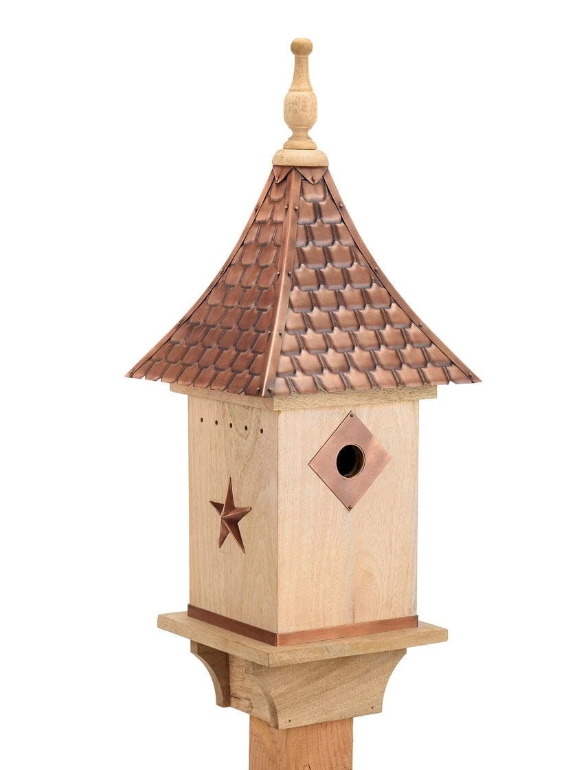 Copper Shingled Roof Bird House 5 Copper Shingled Roof Bird House - Image 3