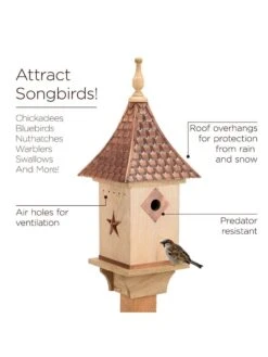 Copper Shingled Roof Bird House 7 Copper Shingled Roof Bird House -Cheap A Fresh Yard Store 8600197 04v