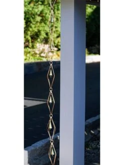 Diamond Pure Copper Rain Chain, 8-1/2' 8 Diamond Pure Copper Rain Chain, 8-1/2' -Cheap A Fresh Yard Store 8600205 01v