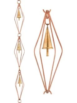 Diamond Pure Copper Rain Chain, 8-1/2' 7 Diamond Pure Copper Rain Chain, 8-1/2' -Cheap A Fresh Yard Store 8600205 04v