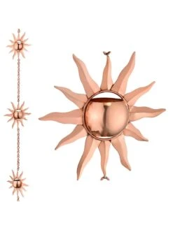 Sun Pure Copper Rain Chain, 8-1/2' 9 Sun Pure Copper Rain Chain, 8-1/2' -Cheap A Fresh Yard Store 8600206 04v