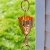 Crocus Pure Copper Rain Chain, 8.5' -Cheap A Fresh Yard Store 8600207 02v crocus solid copper rain chain 8 foot