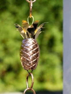 Pineapple Pure Copper Rain Chain, 8.5' 9 Pineapple Pure Copper Rain Chain, 8.5' -Cheap A Fresh Yard Store 8600210 02v