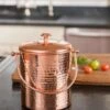 Hammered Copper Compost Pail
