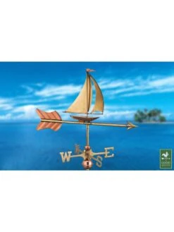 Sailboat Garden Copper Weathervane With Pole -Cheap A Fresh Yard Store 8600347 03v sailboat cottage copper weathervane roof mount 1