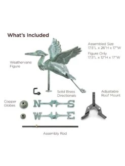 Blue Heron Cottage Copper Weathervane 9 Blue Heron Cottage Copper Weathervane -Cheap A Fresh Yard Store 8600375 05v