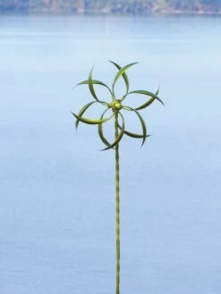 Feather Staked Wind Spinner, 15" 11 Feather Staked Wind Spinner, 15" -Cheap A Fresh Yard Store 8600479 03v feather staked wind spinner 15 inch green