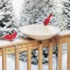 Birds Choice ® Heated Birdbath With Deck Mount 2 Birds Choice ® Heated Birdbath With Deck Mount -Cheap A Fresh Yard Store 8608752 01v white heated bird bath deck with deck mount