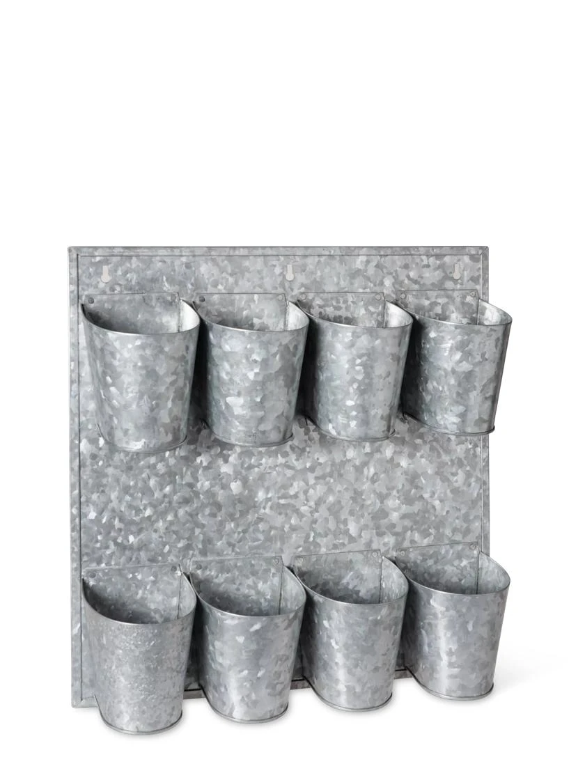 8 Pot Metal Wall Planter 5 8 Pot Metal Wall Planter - Image 3