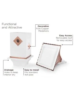 Villa Copper Shingle Bird House -Cheap A Fresh Yard Store 8609499 03v