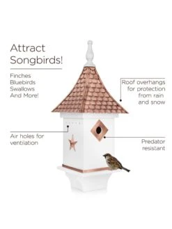 Villa Copper Shingle Bird House -Cheap A Fresh Yard Store 8609499 04v