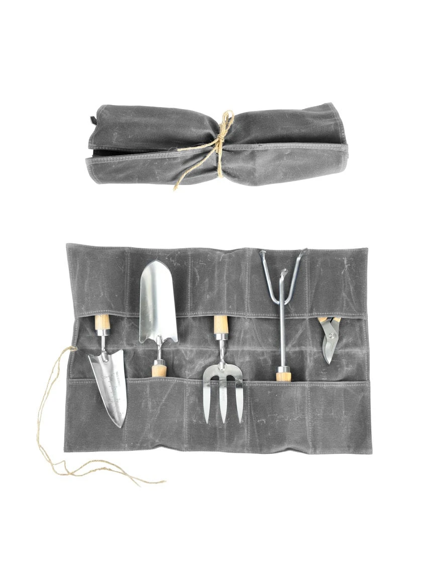 Esschert Waxed Canvas Roll Up Pouch 3 Esschert Waxed Canvas Roll Up Pouch