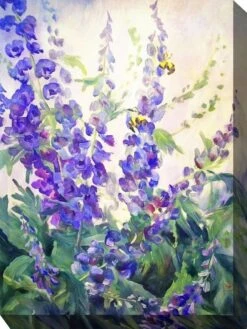 Blue Delphi Outdoor Wall Art