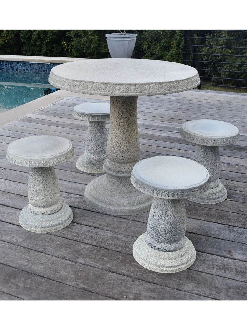 Patio Set, Round Table & 4 Stools 6 Patio Set, Round Table & 4 Stools - Image 4