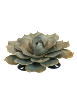 Desert Steel Blue Rose Succulent Sculpture -Cheap A Fresh Yard Store 8610764 01v desert steel blue rose succulent large