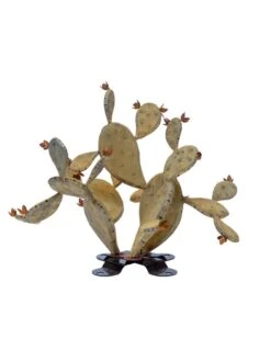 Desert Steel Prickly Pear Cactus Sculpture, Redondo -Cheap A Fresh Yard Store 8610768 04v