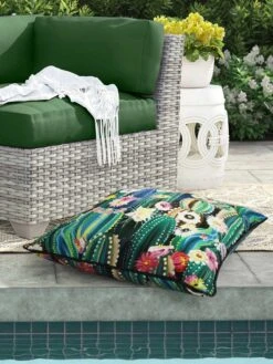 Outdoor Decor™ Floor Pillows, 24" X 24" -Cheap A Fresh Yard Store 8611118 109v cact outdoor floor deco pillow 24x24 multi cactus
