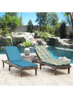 Outdoor Decor™ Chaise Lounge Cushions, 22" X 73" 17 Outdoor Decor™ Chaise Lounge Cushions, 22" X 73" -Cheap A Fresh Yard Store 8611127 200v aqua outdoor chaise lounge cushion 22x73 turqoise flowers