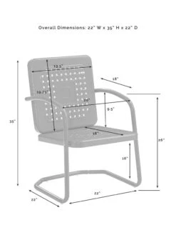 Crosley Bates 3-piece Outdoor Dining Chair Set -Cheap A Fresh Yard Store 8611583 09v