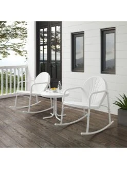 Crosley Griffith 3-piece Outdoor Rocking Chair Set -Cheap A Fresh Yard Store 8611588 wt 34v