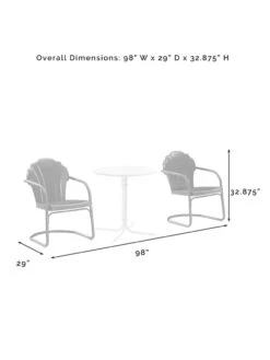 Crosley Tulip 3-piece Outdoor Bistro Set 35 Crosley Tulip 3-piece Outdoor Bistro Set -Cheap A Fresh Yard Store 8611591 09v