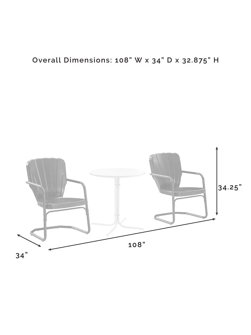 Crosley Ridgeland 3-piece Outdoor Bistro Set 19 Crosley Ridgeland 3-piece Outdoor Bistro Set - Image 17