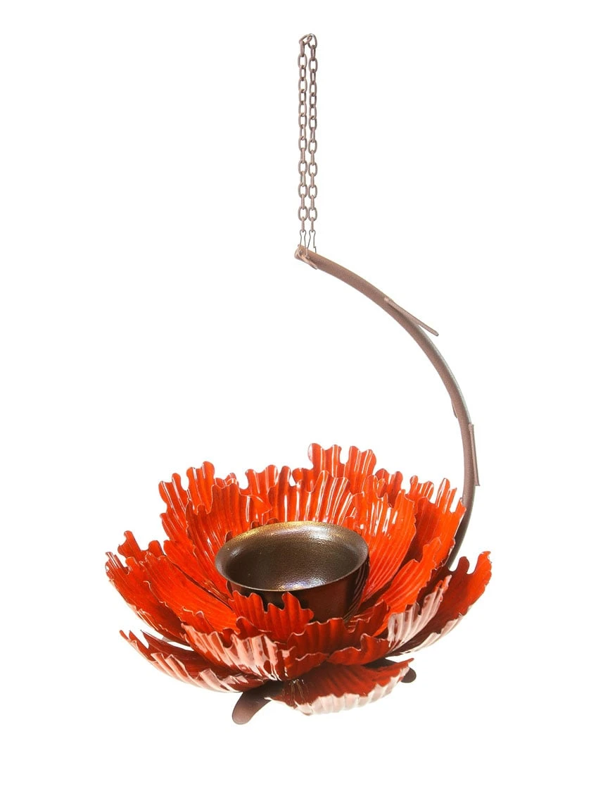 Desert Steel Sunset Peony Bird Feeder 5 Desert Steel Sunset Peony Bird Feeder - Image 3