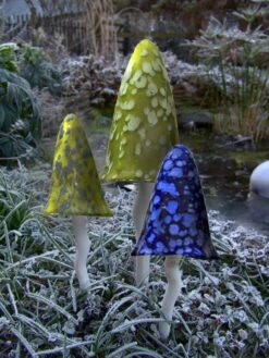 Potting Shed Tinkling Toadstool Sculptures, Set Of 3 -Cheap A Fresh Yard Store 8611730 win 05v