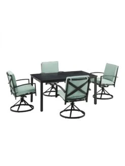 Crosley Kaplan 5Pc Outdoor Dining Set With Swivel Chairs 22 Crosley Kaplan 5Pc Outdoor Dining Set With Swivel Chairs -Cheap A Fresh Yard Store 8611955 03v