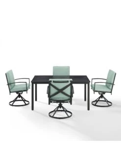 Crosley Kaplan 5Pc Outdoor Dining Set With Swivel Chairs 23 Crosley Kaplan 5Pc Outdoor Dining Set With Swivel Chairs -Cheap A Fresh Yard Store 8611955 07v