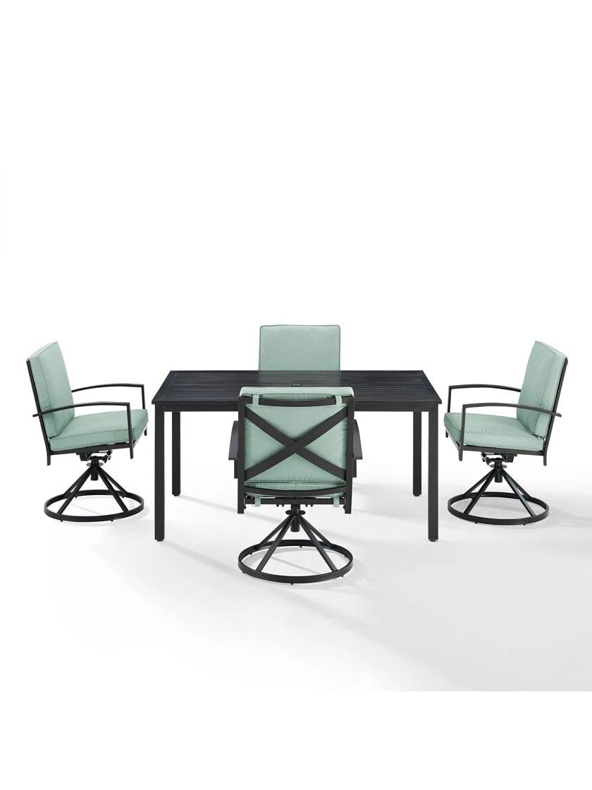 Crosley Kaplan 5Pc Outdoor Dining Set With Swivel Chairs 8 Crosley Kaplan 5Pc Outdoor Dining Set With Swivel Chairs - Image 6